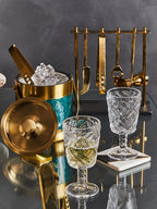 Fleur Set Of Four Clear Wine Glasses