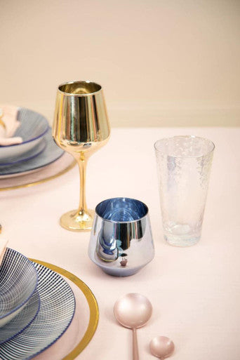 Set of Four Wine Glasses in Assorted Colours | Aurora