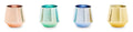 Set of Four Glass Tumblers in Assorted Colours | Aurora
