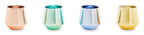 Set of Four Glass Tumblers in Assorted Colours | Aurora