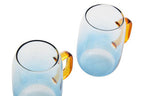 Glass Ombre Blue Pitcher and Cup Set | Noa