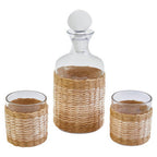Three Piece Glass and Decanter Set | Juno