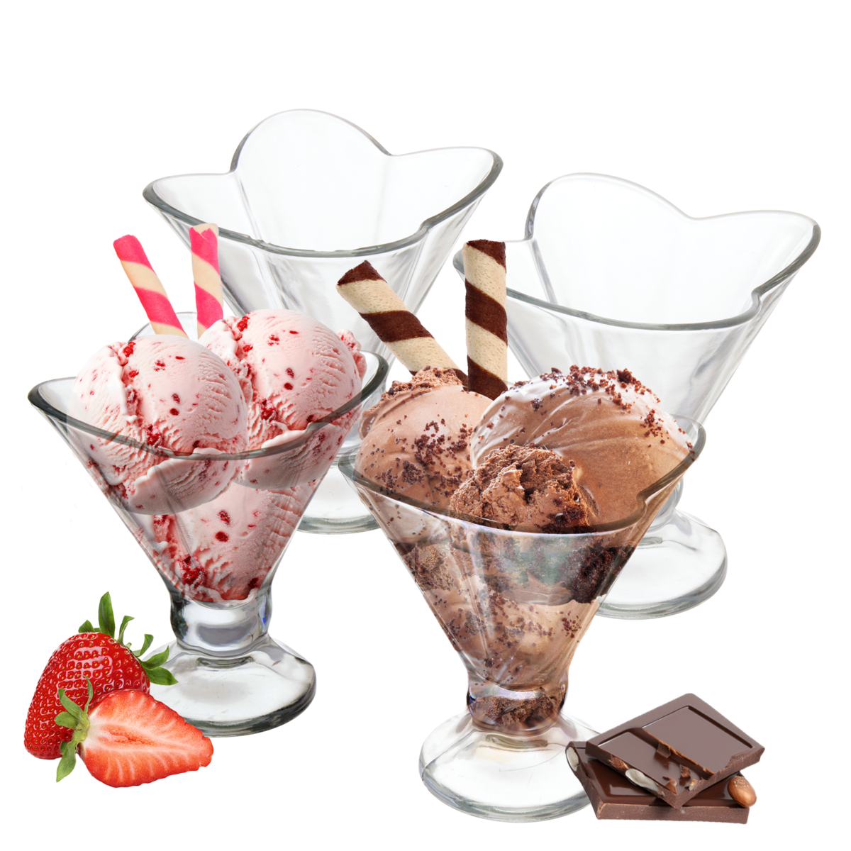 Set of Four Flora Sundae Dishes | Torta