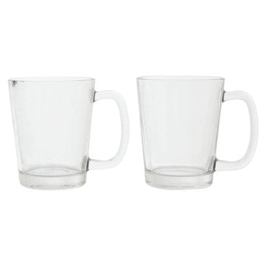Set of Four Glass Clear Glass Mugs | Torta