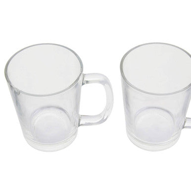 Set of Four Glass Clear Glass Mugs | Torta