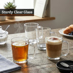 Set of Four Glass Clear Glass Mugs | Torta