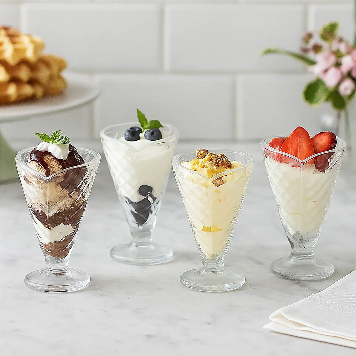 Set of Four Tapered Sundae Dishes | Torta