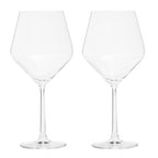 Set Of 2 Crystal Burgundy Glasses | Ada