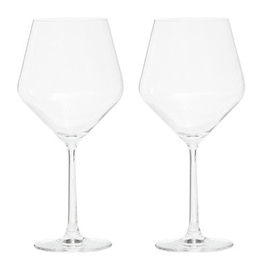 Set Of 2 Crystal Burgundy Glasses | Ada