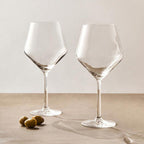 Set Of 2 Crystal Burgundy Glasses | Ada