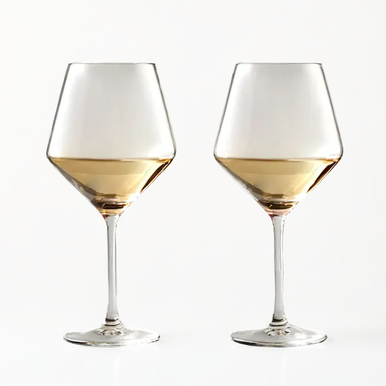 Set Of 2 Crystal Burgundy Glasses | Ada
