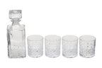 Diamond Pattern Decanter with Four Glasses | Dayla