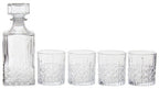 Diamond Pattern Decanter with Four Glasses | Dayla