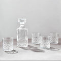 Diamond Pattern Decanter with Four Glasses | Dayla
