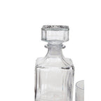 Ribbed Pattern Decanter with Four Glasses | Dayla