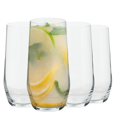 Set Of 4 Crystal High Ball Glasses | Ada