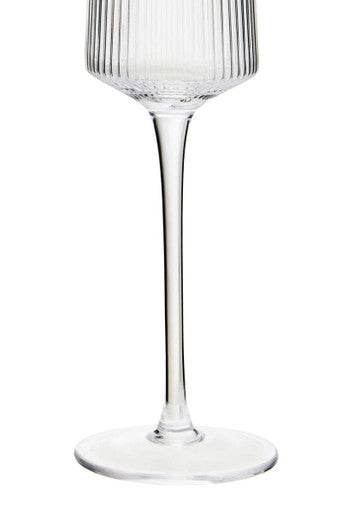 Set of Four Ribbed Champagne Glasses | Eldon