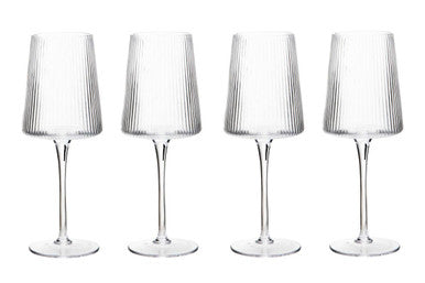 Eldon Set of Four Ribbed Wine Glasses MOB