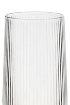 Set of Four Eldon Ribbed Clear Hi Ball Glasses MOB