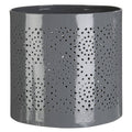 Punched Grey Finish Small Candle Holder | Punched Candle Holder