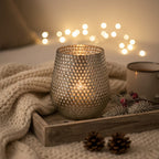 Silver Large Glass Candle Holder | Complements