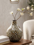 Mosaic Shell Inlay Bottle Vase | Occo