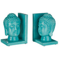Set of Turquoise Buddha Head Bookends | Piper