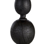 Black Rustic Mango Wood Finial Sculpture | Fidel