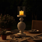 Mango Wood Carved Candle Holder | Bati