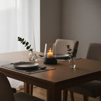 Complements Grey Marble and Glass Candle Holder | Kira