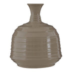 Taupe Medium Ribbed Ceramic Vase | Dusk