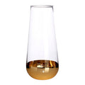 Clear and Gold Finish Vase | Horizon