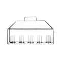 Candle Holder with Silver Finish | Reza