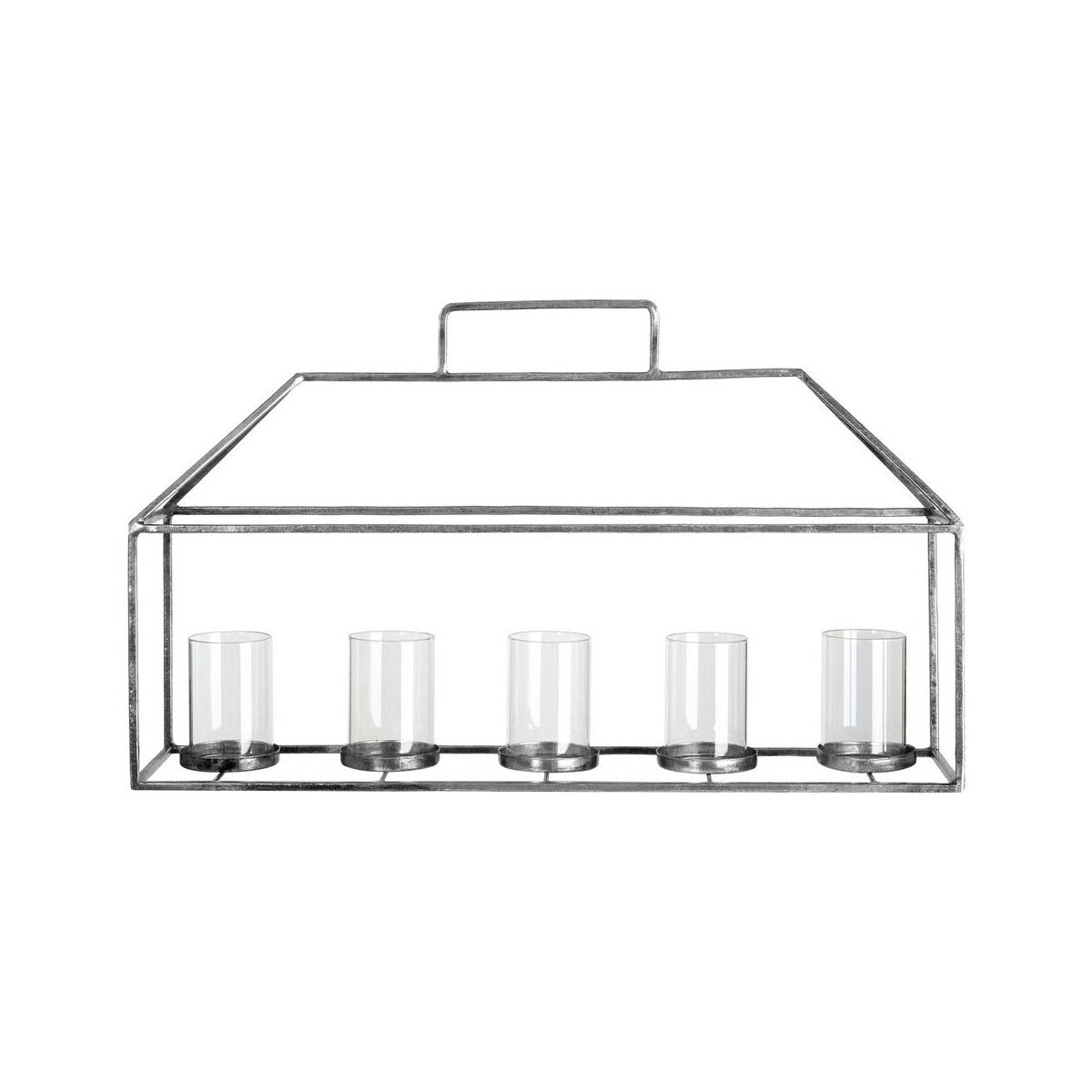 Candle Holder with Silver Finish | Reza