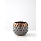 Small Ceramic Planter with Metallic Finish | Galaxy