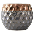 Small Ceramic Planter with Metallic Finish | Galaxy