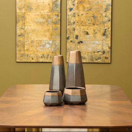 Jet Large Metallic Planter