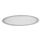 Embossed Glass with Silver Rim Charger Plate | Ida