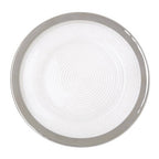 Embossed Glass with Silver Rim Charger Plate | Ida