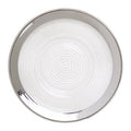 Embossed Glass Side Plate with Silver Rim | Ida