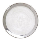Embossed Glass Side Plate with Silver Rim | Ida