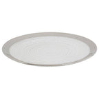 Embossed Glass Coupe Side Plate with Silver Rim | Ida