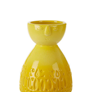 Visage Small Yellow Face Vase
