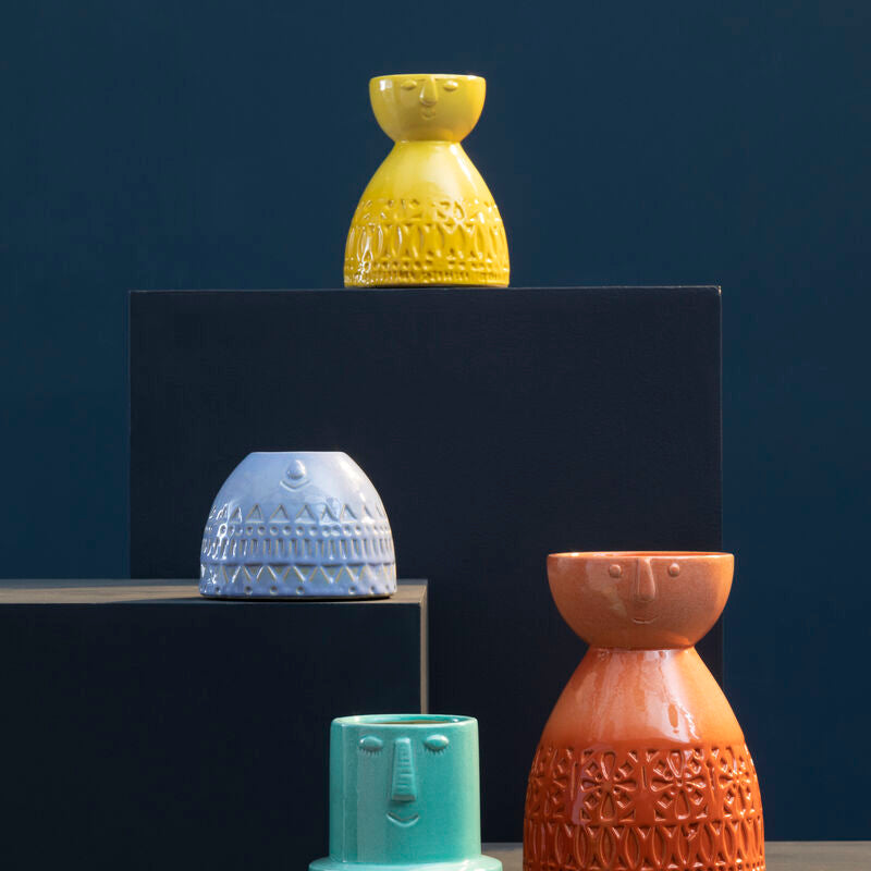 Visage Small Yellow Face Vase
