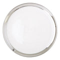 Embossed Glass Coupe Charger Plate with Silver Rim | Ida