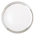 Embossed Glass Coupe Charger Plate with Silver Rim | Ida