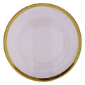 Textured Glass Dinner Plate with Gold Rim | Ida