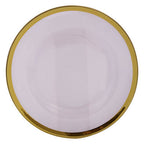 Textured Glass Dinner Plate with Gold Rim | Ida