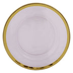 Textured Glass Side Plate with Gold Rim | Ida