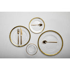 Textured Glass Side Plate with Gold Rim | Ida